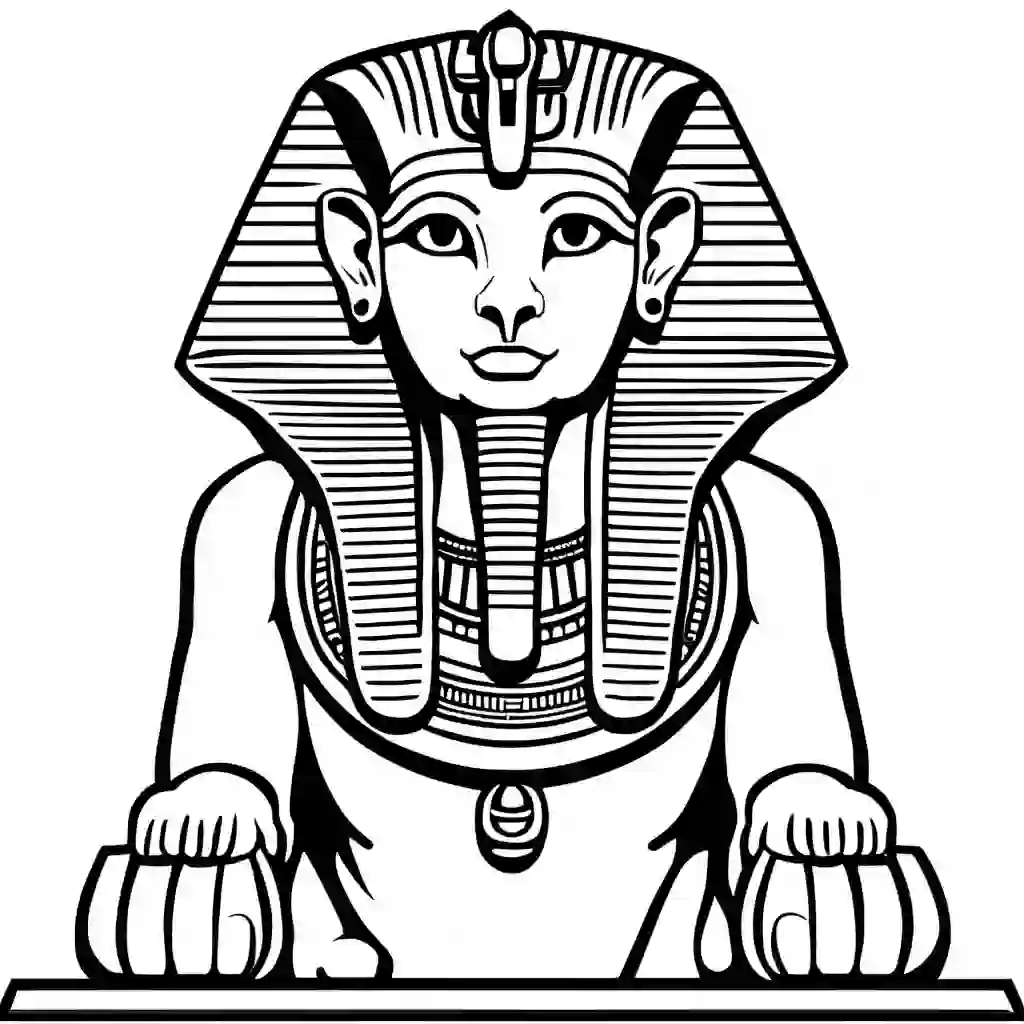 Egyptian Sphinx coloring pages